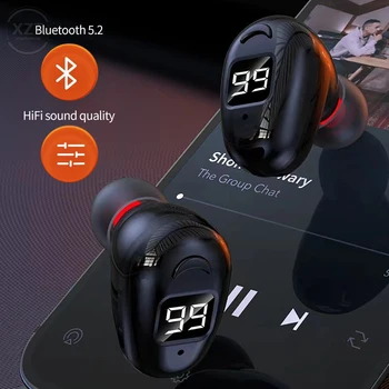 S980 יחיד אוזניות TWS Bluetooth אלחוטית לאוזניות עם תצוגת כוח סטריאו HIFI עסקים אוזניות