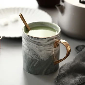 Glod שיש פורצלן קפה ספל קרמיקה תה חלב כוס יצירתי מתנת החתונה
