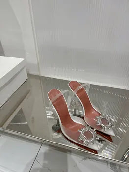 נשים נעלי חתונה גום זכוכית קלע Pvc שקוף משאבות סיכת לוגו המותג Vipol 9992308162259